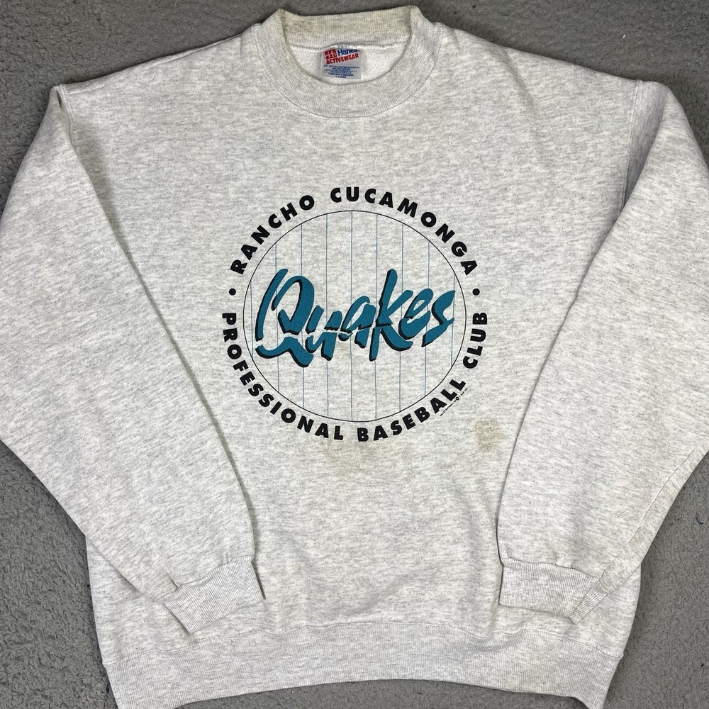 Vintage 90s Rancho‎ Cucamonga Quakes California League Sweater Baseball Club XL